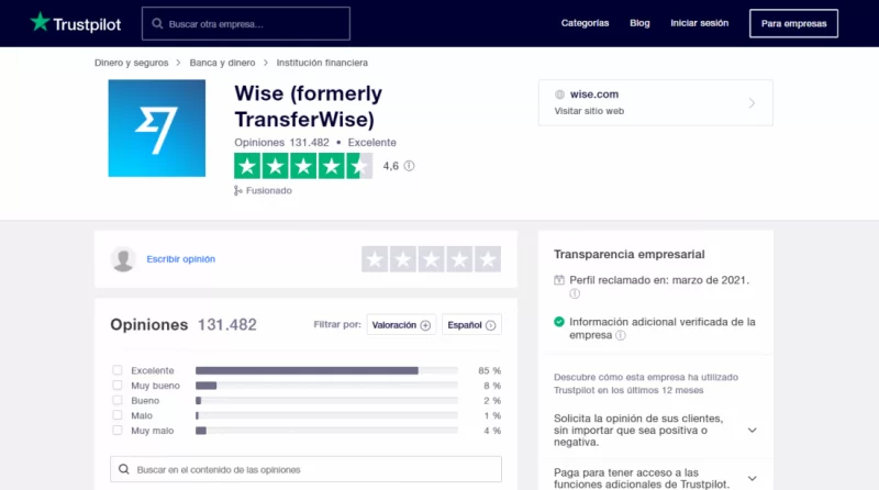 Opiniones de Wise
